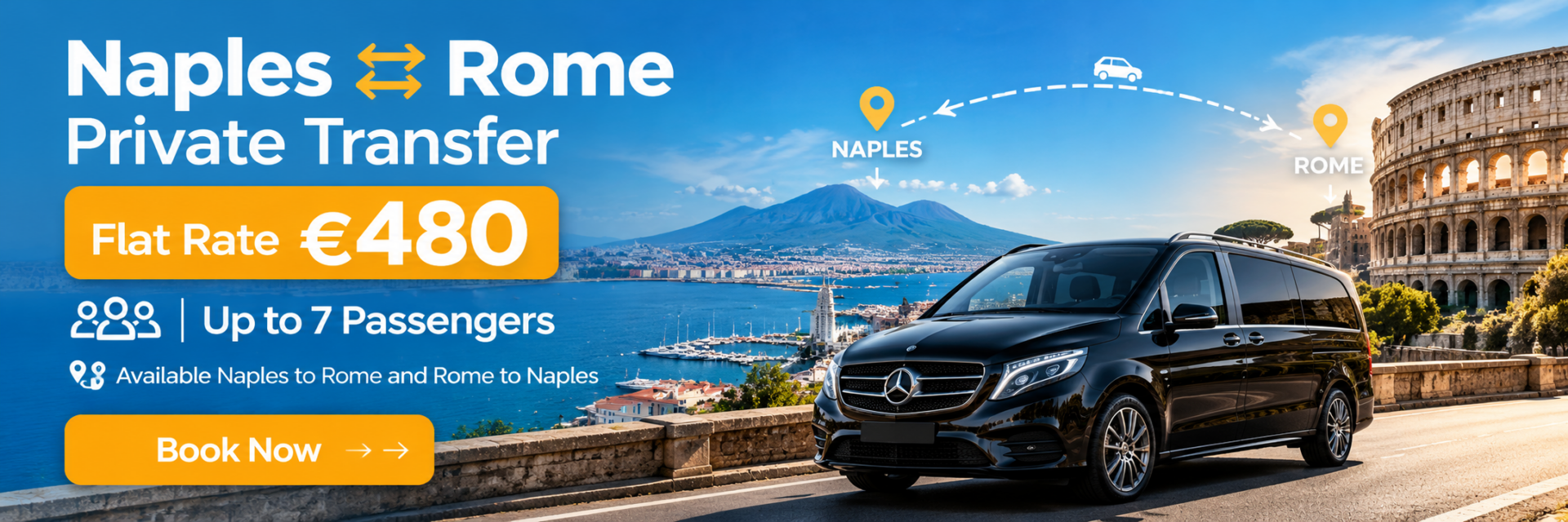 Trasferimento di lusso Napoli–Roma